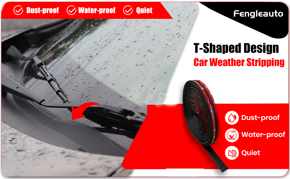 16.4 Ft Windshield Rubber Seal Car Weather Stripping Trim T