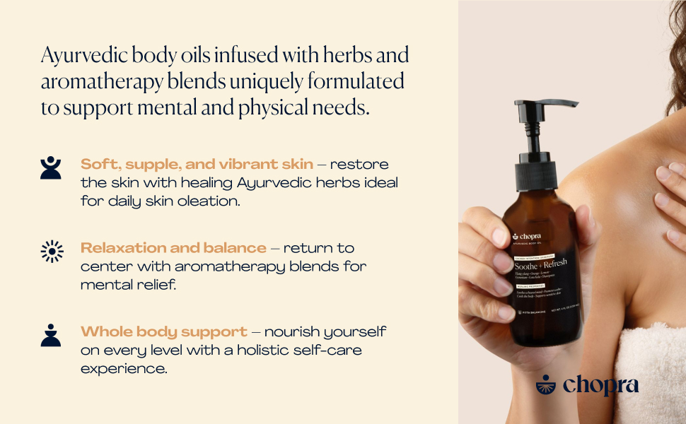 Ayurvedic body oils infused with herbs and aromatherapy