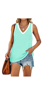 Tank Tops with Pocket