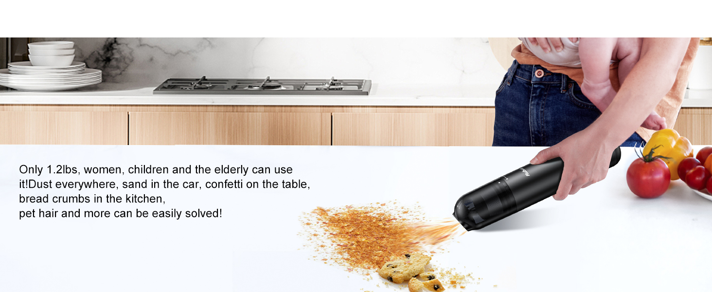 RUBOT Mini Handheld Vacuum Cleaner, 16000PA Powerful