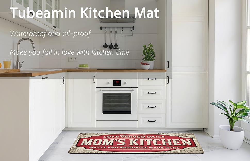 tubeamin Red Kitchen Mats Sets 2 Piece Farmhouse Kitchen