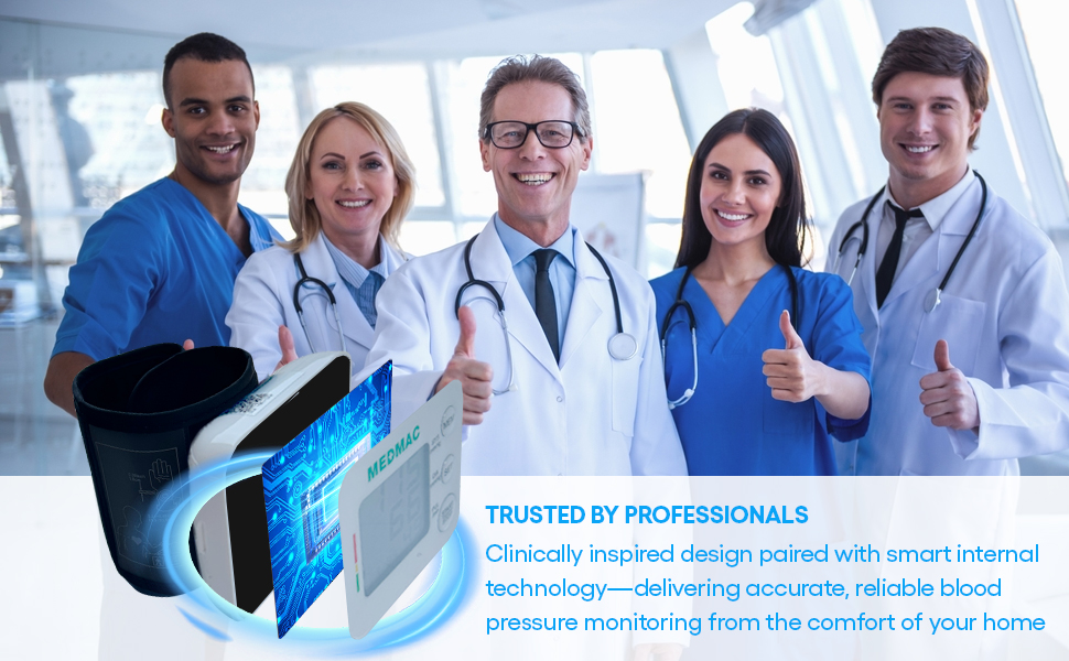 Raise forearm so the cuff sensor is level with the heart, elbow comfortably supported on a table.