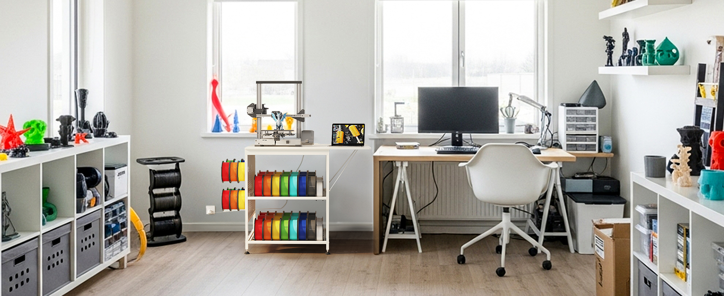 large printer stand with storage