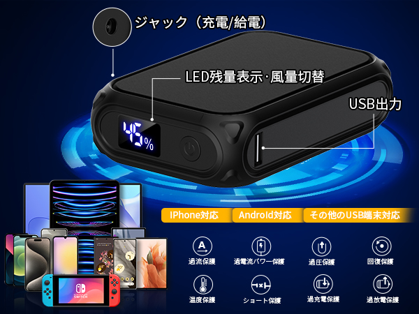 【43V超高出力 】空調作業服 バッテリーファンセット 30000mAh 大容量 Amazon.co.jp: 【2025新登場 史上最強 43V超高出力 30000mAh