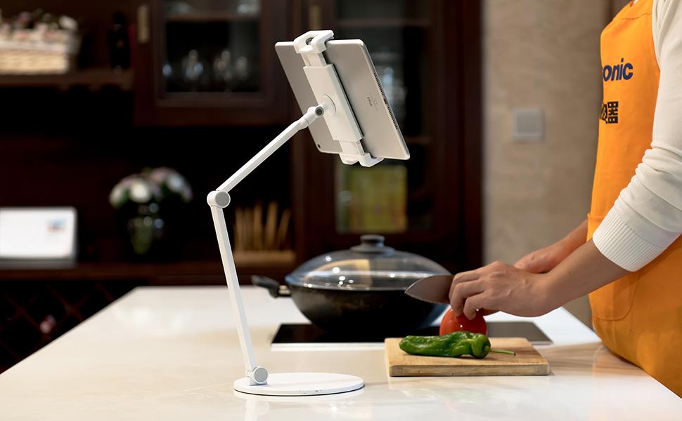 Tablet Stand in the kitchen