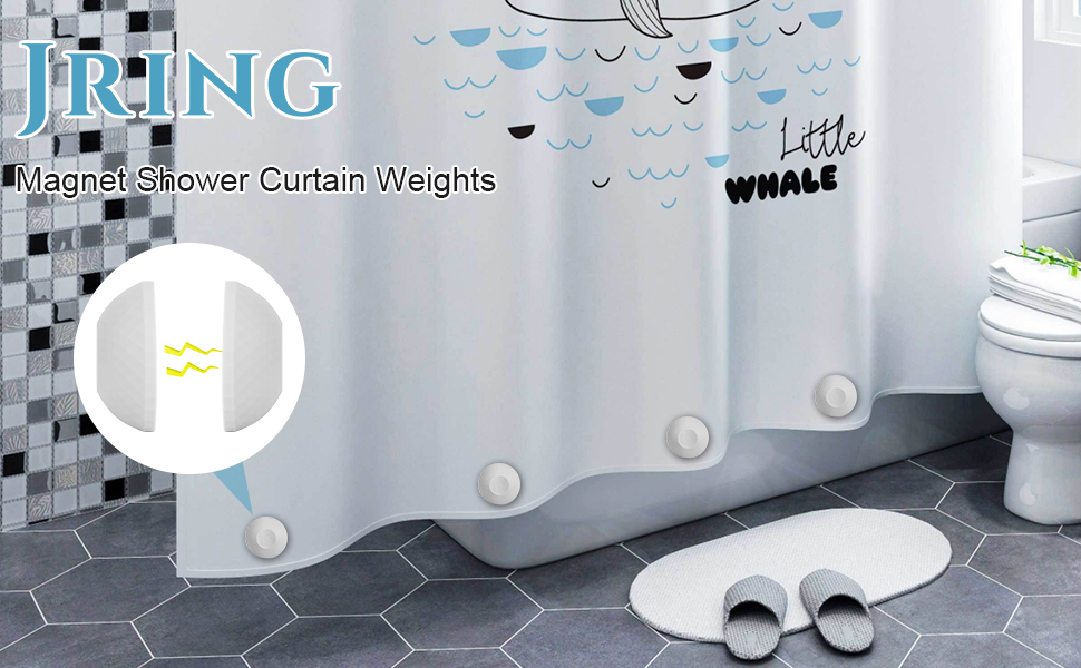 JRing Shower Curtain Weights 4pairs Waterproof
