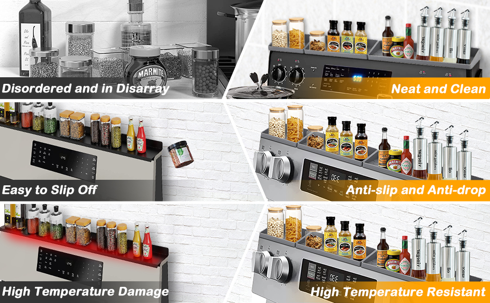 BestMal Detachable Stove Top Shelf 30", Silicone