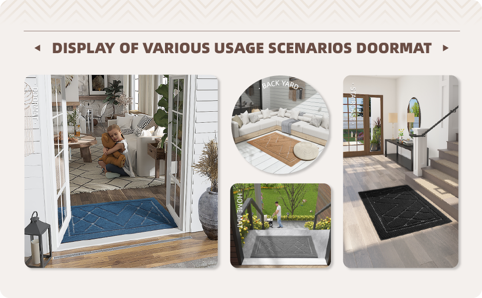 Color G Dirt Trapper Door Mat, 80 x 150 cm, Front Door Mat for Indoor