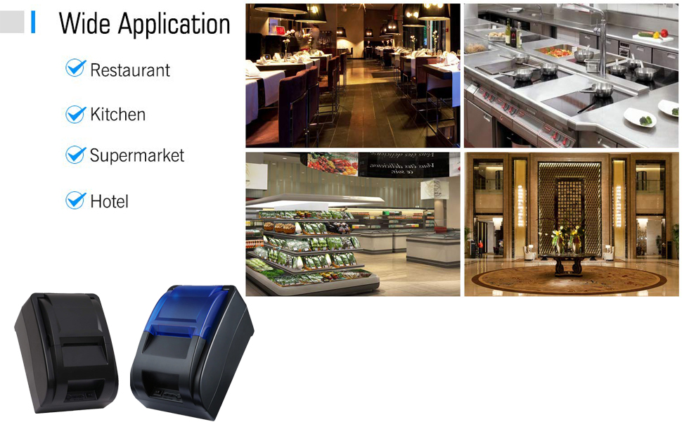 F2C Desktop 58mm USB Direct Thermal Receipt Printer Bill Clear Printing