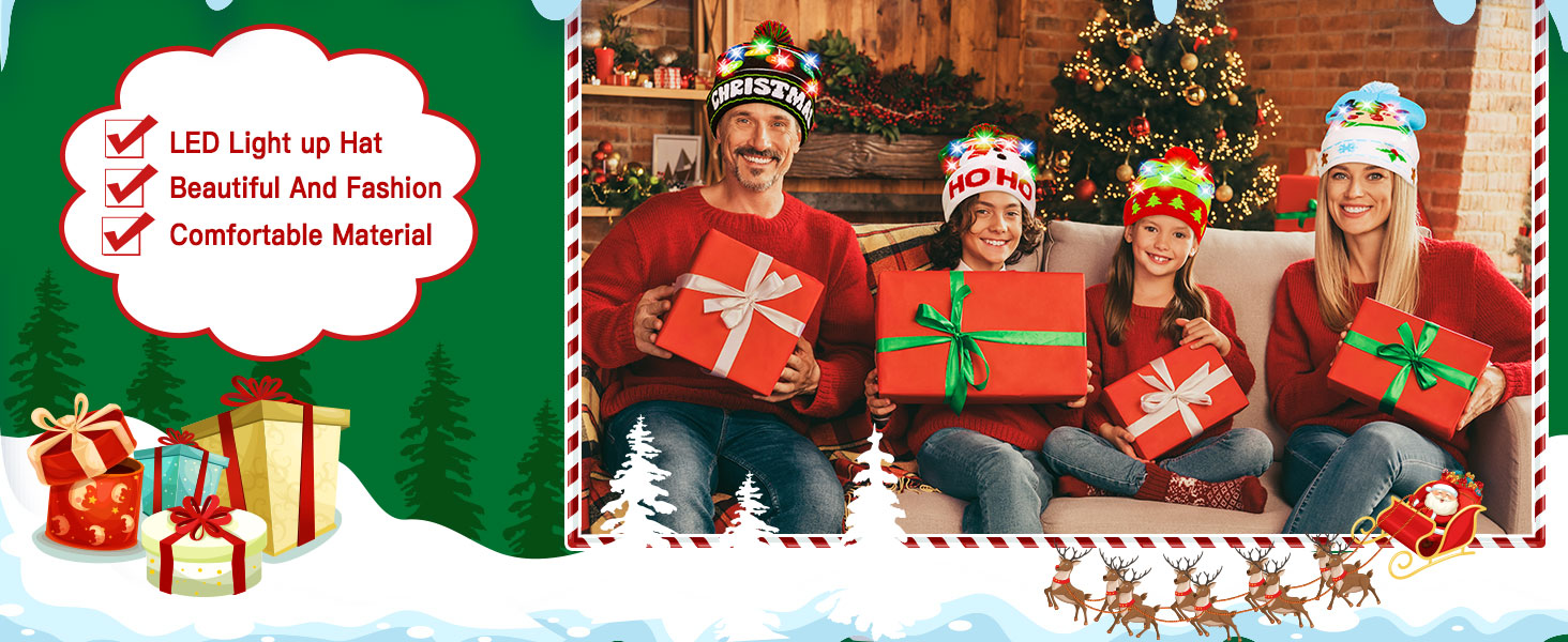 LED Light-up Knitted Beanie Hat