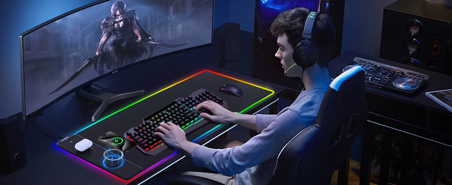 mouse pad with RGB light