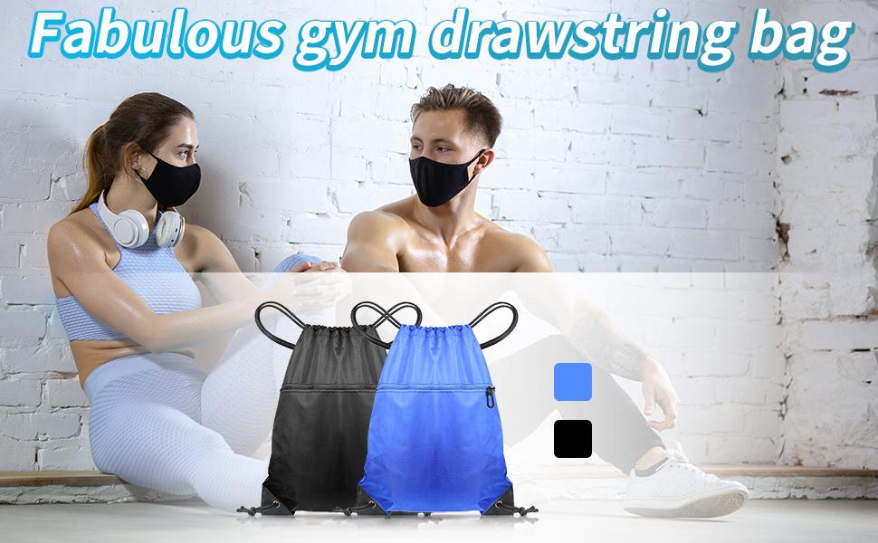 CHEPULA Drawstring Gym Bag, Large Sports Backpack String