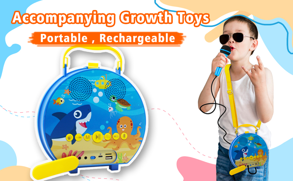 Kids Karaoke Machine for Girls Boys with 2 Microphones Toddler Karaoke