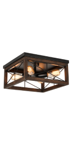 Eyassi Wooden Flush Mount Ceiling Light