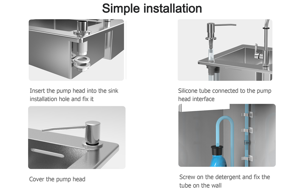 Sink Soap Dispenser Extension Tube Kit, [ 47inch ] Kitchen