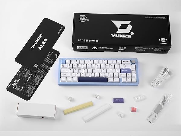 今日中発送YUNZII AL66 ゲーミングキーボード キースイッチ取り替えあり Amazon | YUNZII AL66 ゲーミングキーボード ワイヤレス