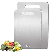 2 Pack Titanium Cutting Board - 100% Pure Titanium Cutting Boards For Kitche,Easy to clean, Doubl...