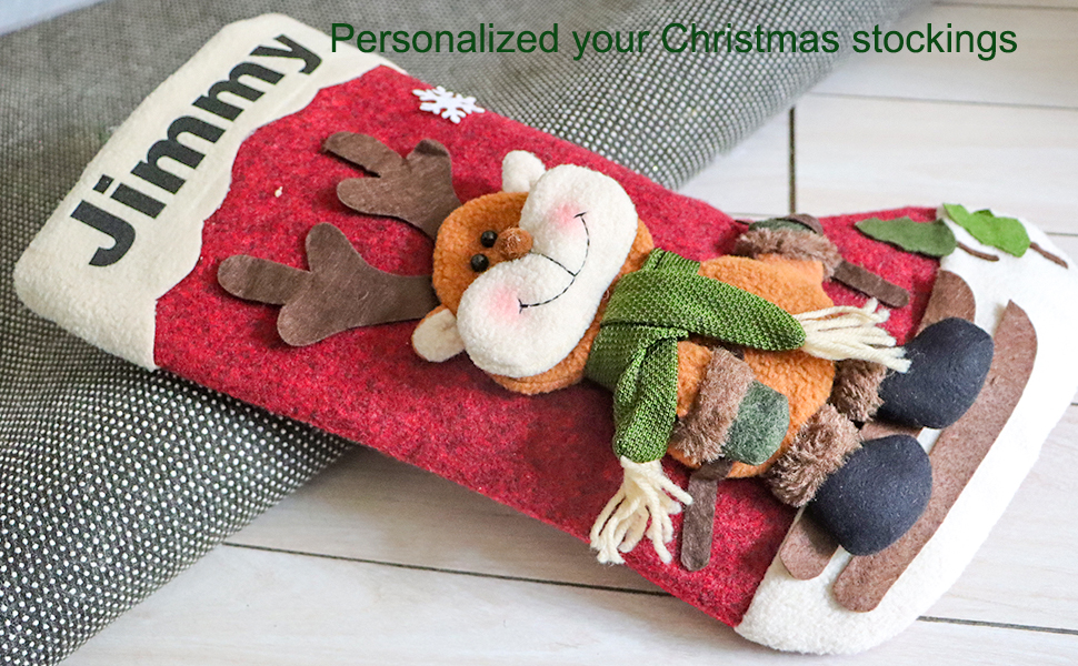 XENTUMI Personalized Christmas Stockings Set of 5 Custom