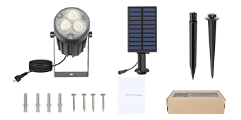 CREPOW Solar Spot Lights Outdoor