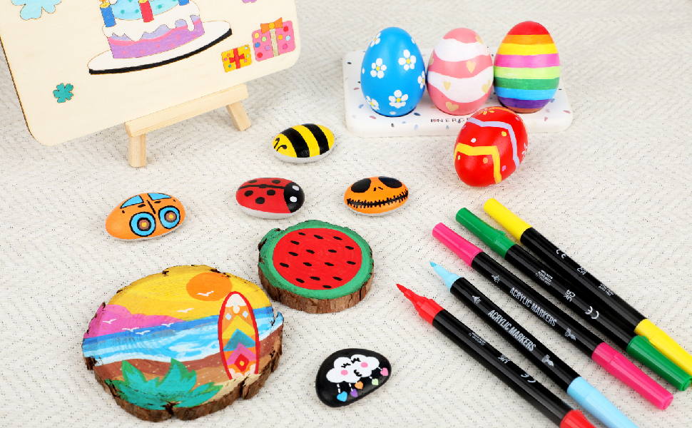 120 Colors Acrylic Paint Markers, Dual T... 17 5