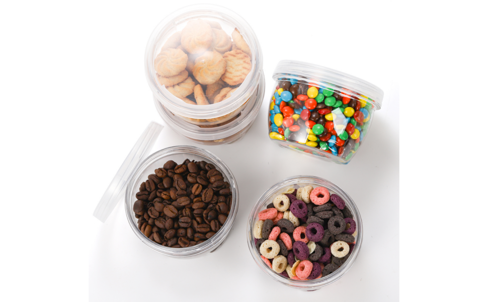 Pumtus 20 Pack Twist Top Food Deli Containers, 9 OZ