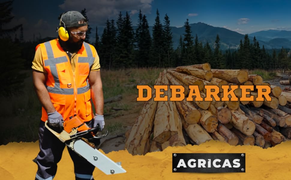 AGRICAS AGT021 Chainsaw Debarker, Log Peeler, and Tree