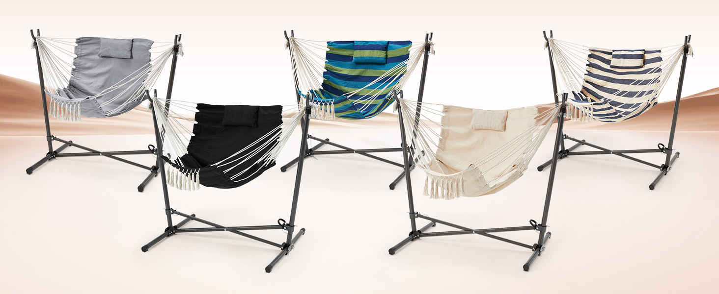 Hammock Chair with Stand Included Hanging Chair Macrame