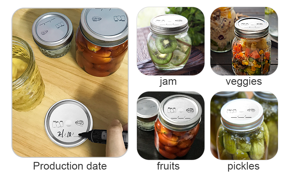 Thicken Canning Lids（100Count, 70mm）Regular Mouth Mason