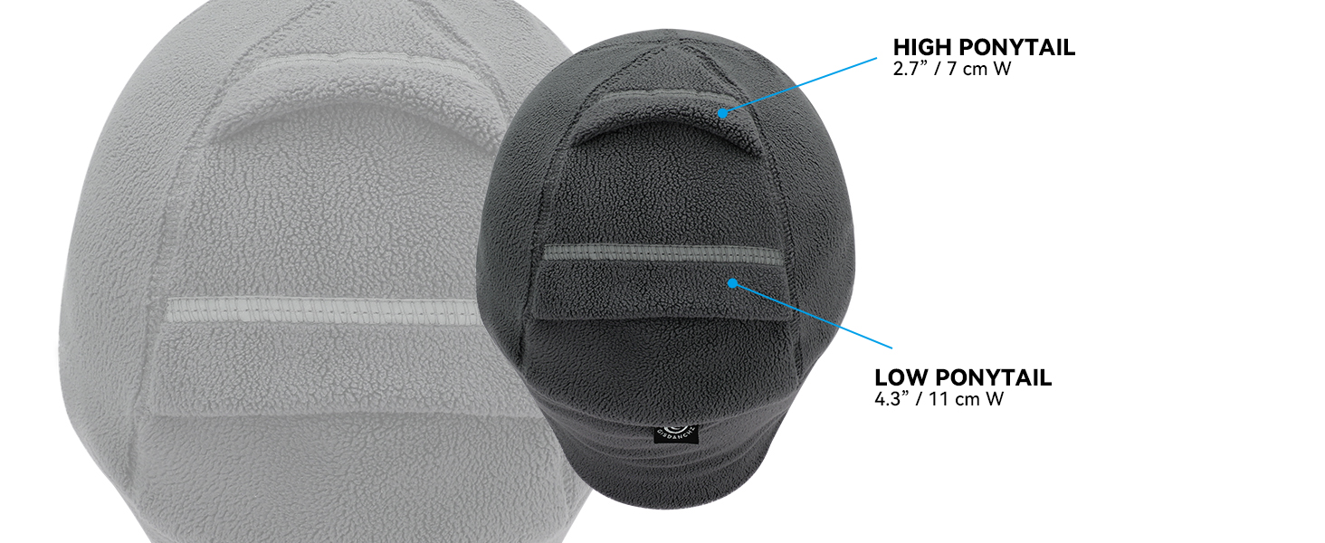 winter running hat with ponytail hole