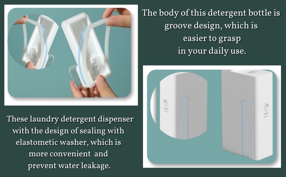 VVGAOGES Laundry Detergent Dispenser Reusable Empty Liquid Container