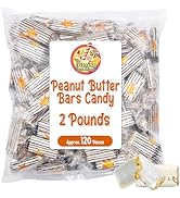 Peanut Butter Bars Candy - 2 Pounds (Approx 120 Pieces), Peanut Butter Candy Bars In Bulk Bag, In...