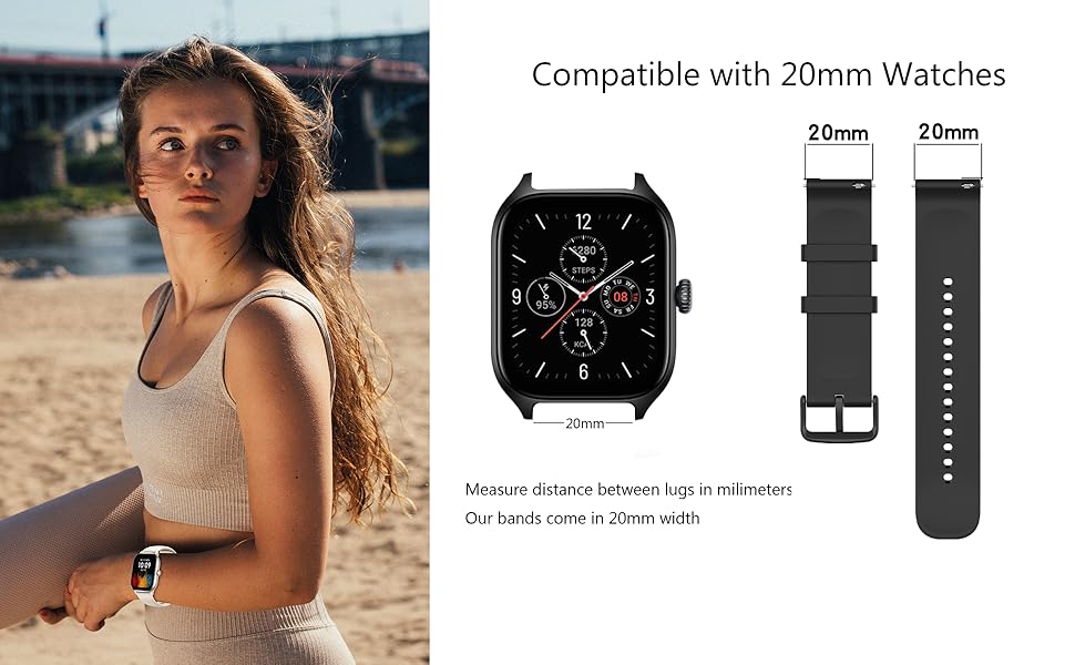 Smart watch strap 19mm 20mm 22mm