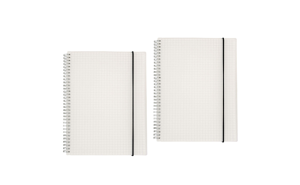 Shulaner A4 Grid Wirebound Spiral Notebook Notepad, 80 Sheet Gridded