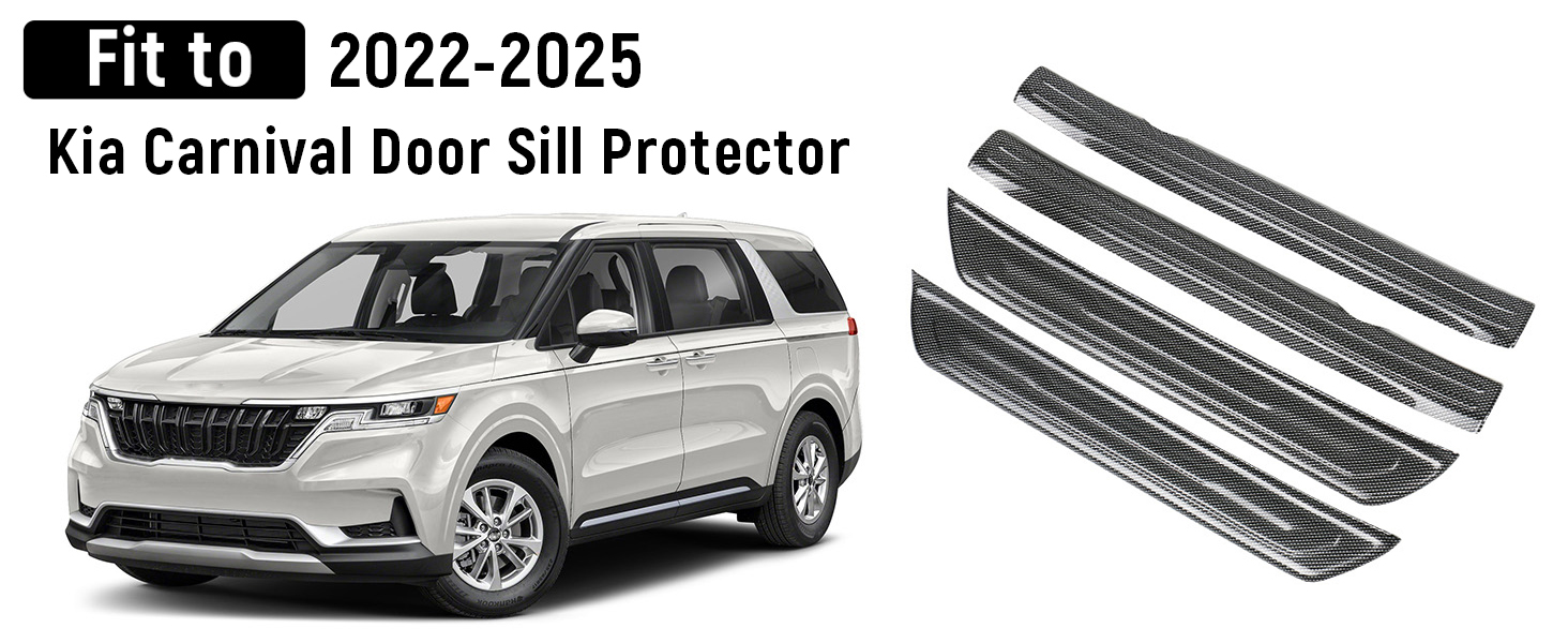 YOJOJOCO 4PCS Door Sill Protector for Kia Carnival 2025