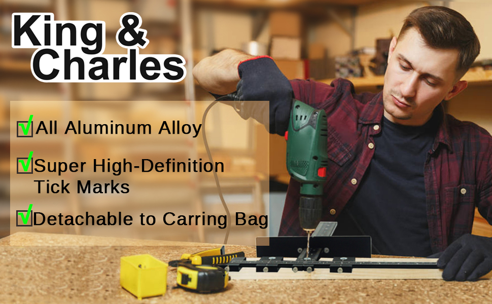 King&Charles Hardware Jig, Aluminum Alloy Handle Jig
