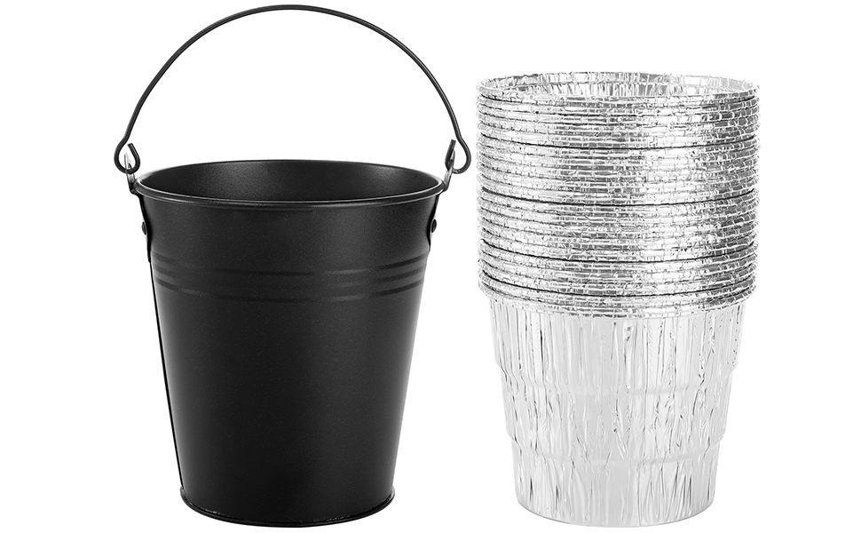 ZEAYEA 21 Pack Drip Grease Bucket and Disposable Foil
