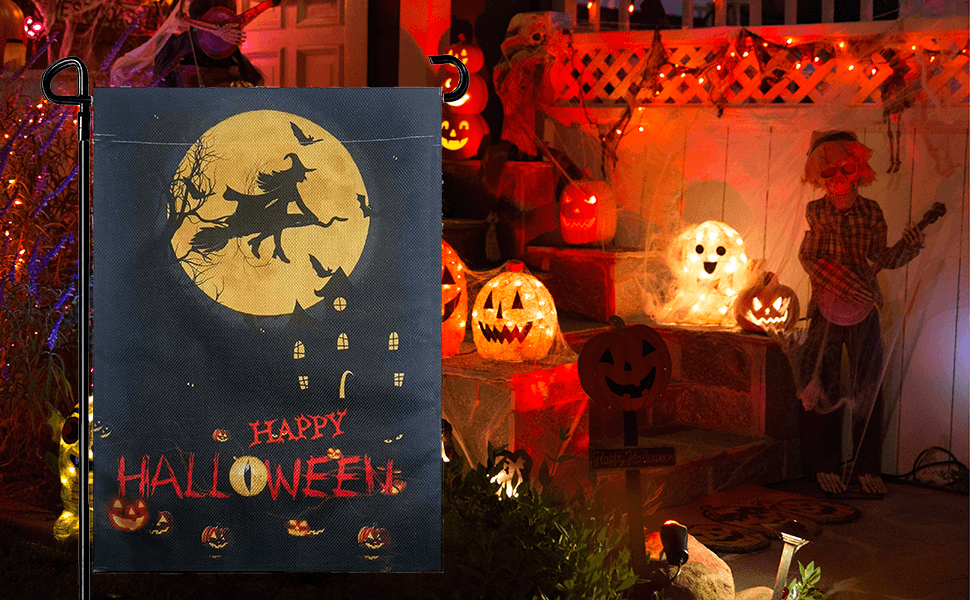 WeiiRongLe Halloween Garden Flags 12x18 Inch Vertical