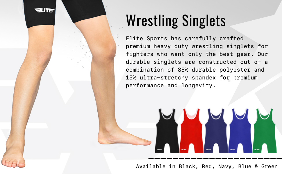 Elite Sports Kids Wrestling Youth Singlet, Standard Boys