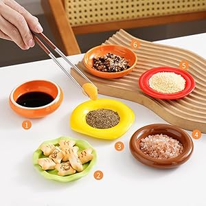 Amazon.com: frymmx 6-Piece Stackable Burger Plate Set