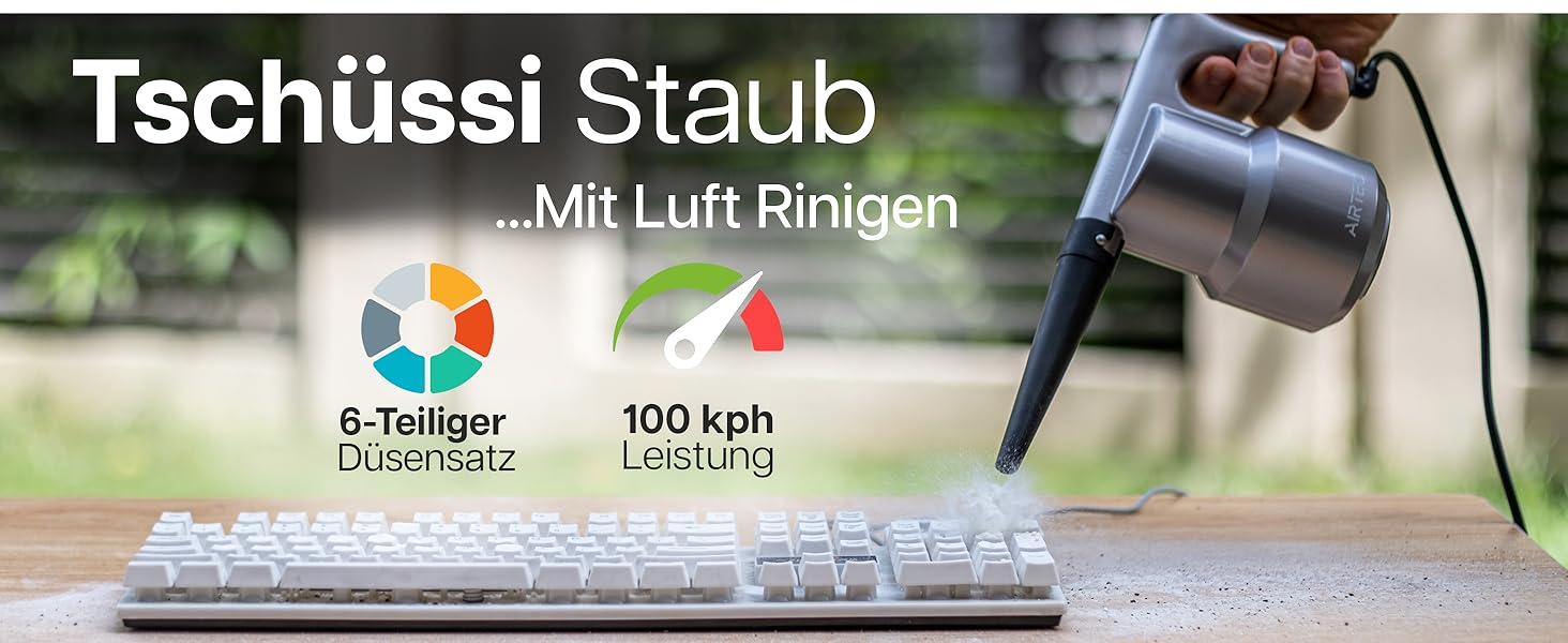 IT Dusters AirTec Ultra Elektrischer Staubbläser für PC, Laptop