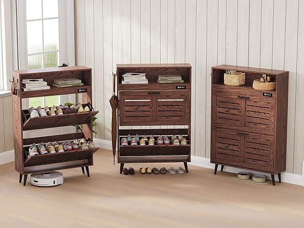 racco☆ Amazon.com: ChooChoo Shoe Storage Cabinet with 2 Flip