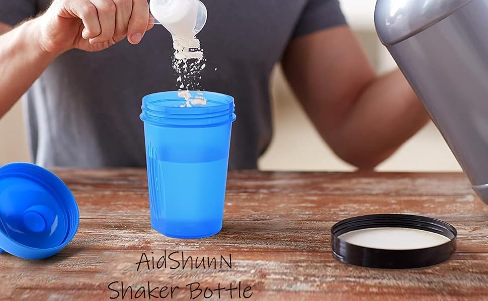 Kunststoff-Shaker-Flasche.