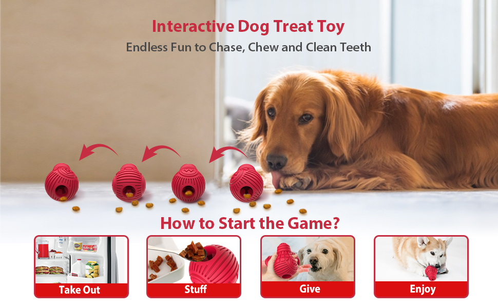 GiGwi Bulb Treat Dispensing Dog Chew Toy for Aggressive Chewers