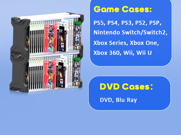 Amazon.com: Nargos Video Game Storage Tower for PS5/ PS4/ PS3/ PS2