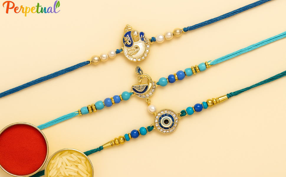 rakhi set for brother rakhi for bhaiya and bhabhi bracelet for brother rakshabandhan combo set
