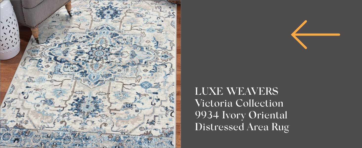 PersianRugs Luxe Weavers Rug 6495 Distressed Floral Area