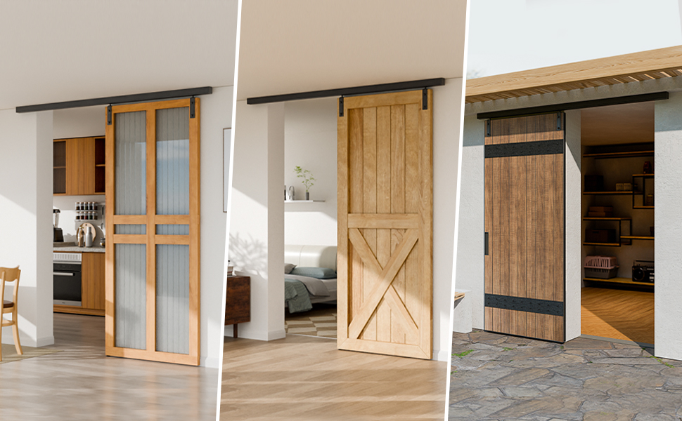 exterior box rail barn door hardware kit ceiling