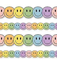 Smile♡ Amazon.com: Whaline 32.8Ft Back to School Preppy Happy Face