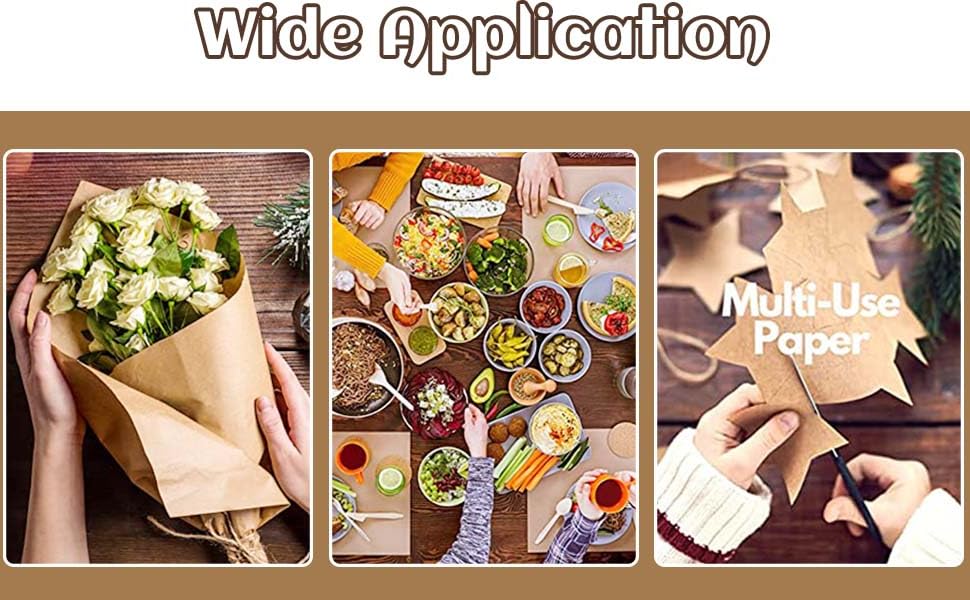 Wrapping Paper,30 Roll Happy Birthday Gift Kraft Wrap,Total Size 17IN x 68.9FT(100