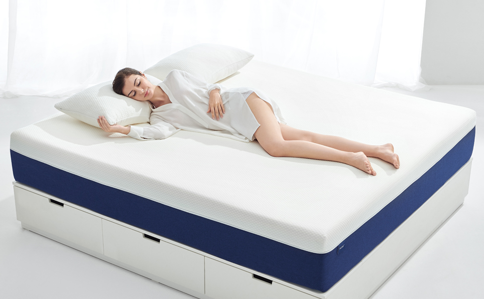 Queen Mattress, Molblly 14 inch Gel Memory Foam Mattress